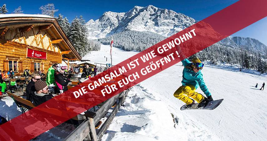 Die Gamsalm - Mitten im Skigebiet der Ehrwalder Wettersteinbahnen